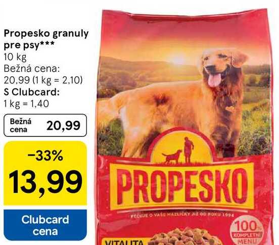 Propesko granuly pre psy, 10 kg 