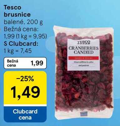 Tesco brusnice, 200 g