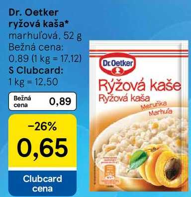 Dr. Oetker ryžová kaša, 52 g 