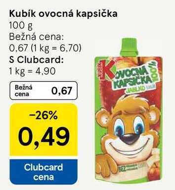 Kubík ovocná kapsička, 100 g 