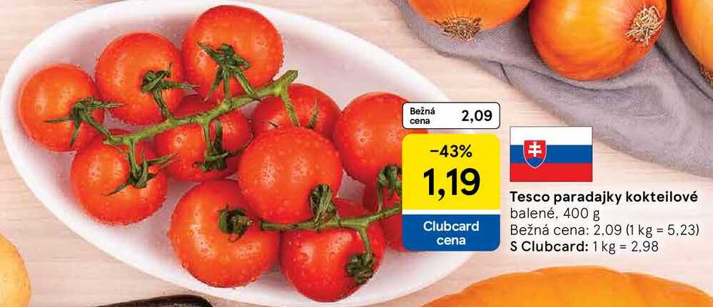 Tesco paradajky kokteilové, 400 g 