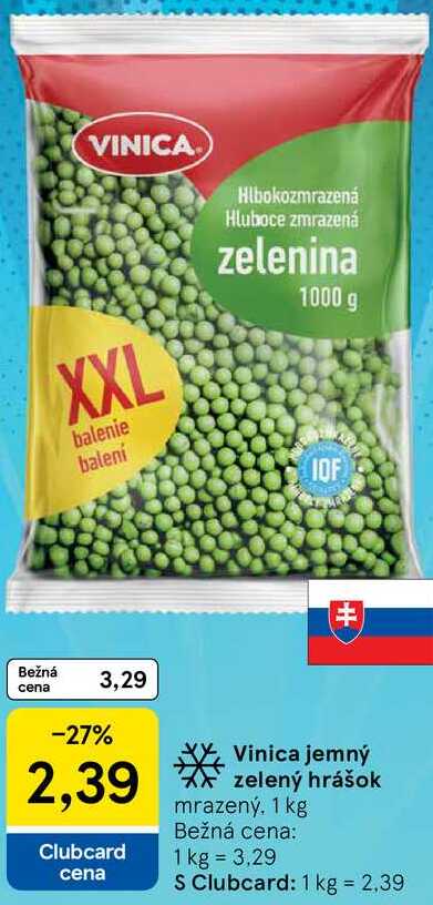 Vinica jemný zelený hrášok, 1 kg
