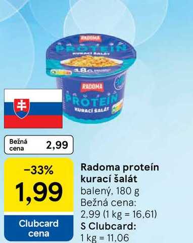 Radoma proteín kurací šalát, 180 g