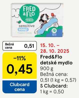 Fred&Flo detské mydlo, 90 g 