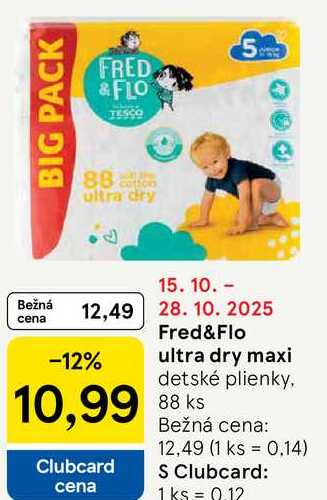 Fred&Flo ultra dry maxi, 88 ks 