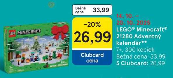 LEGO Minecraft Adventný kalendár