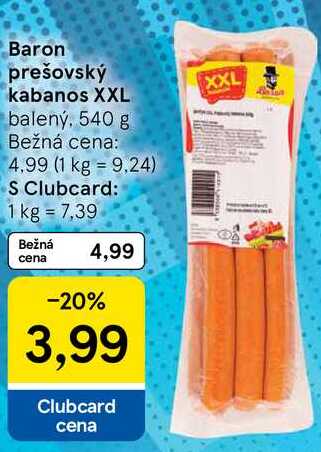 Baron prešovský kabanos XXL, 540 g