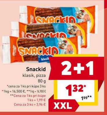 Snackid klasik, pizza 80 g