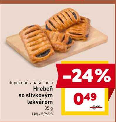 Hrebeň so slivkovým lekvárom 85 g
