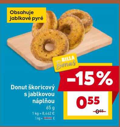 Donut škoricový s jablkovou náplňou 65 g