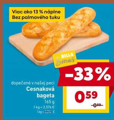 Cesnaková bageta 165 g 