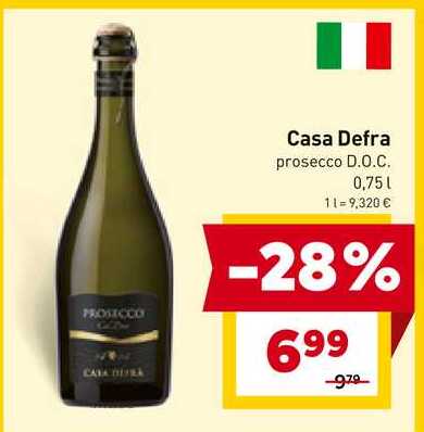 Casa Defra prosecco D.O.C. 0,75l