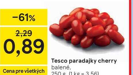 Paradajky cherry 250 g