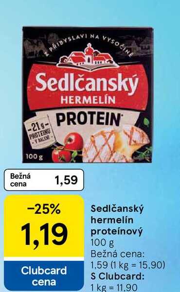 Sedlčanský hermelín proteínový 100 g 