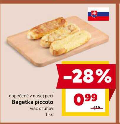 Bagetka piccolo viac druhov 1 ks  