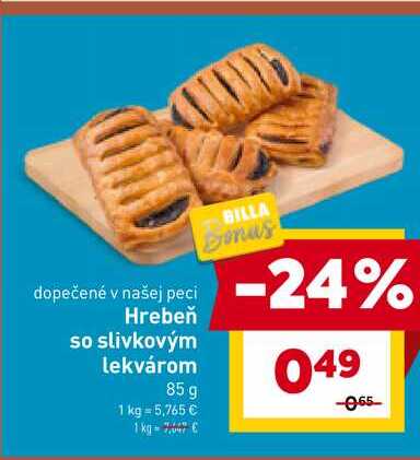 Hrebeň so slivkovým lekvárom 85 g