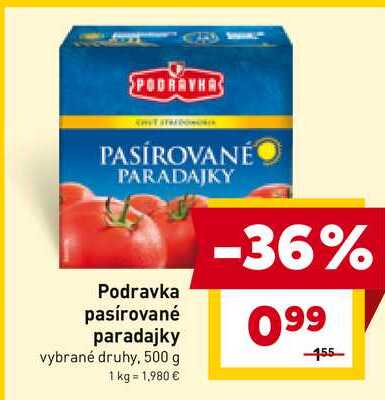 Podravka Pasírované paradajky 500 g