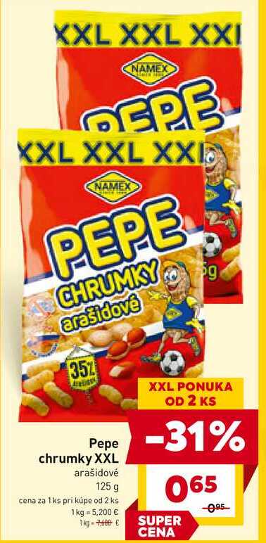 Pepe chrumky XXL arašidové 125 g
