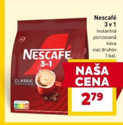 Nescafé 3v1 instantná porciovaná káva viac druhov 1 bal. 