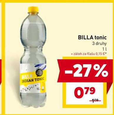 INDIAN TONIC BILLA tonic 3 druhy 1L
