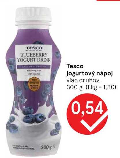 Tesco jogurtový nápoj, 300 g