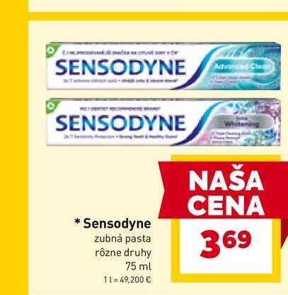Sensodyne zubná pasta rôzne druhy 75 ml 