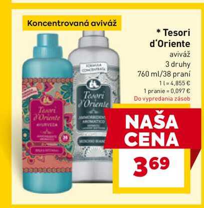 Tesori d'Oriente aviváž 3 druhy 760 ml/38 praní 