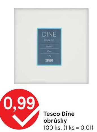 Tesco Dine obrúsky, 100 ks
