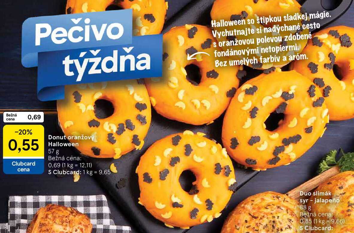Donut oranžový Halloween, 57 g 