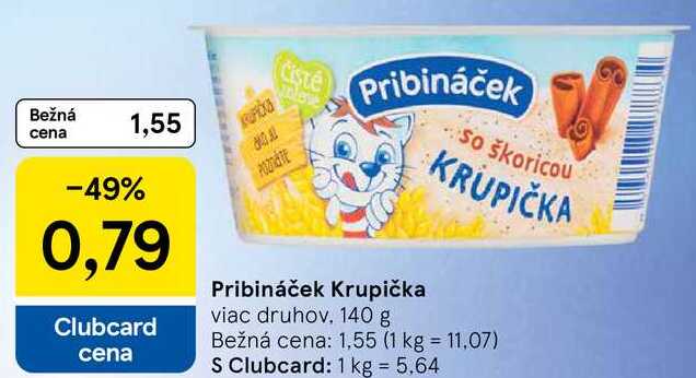 Pribináček Krupička, 140 g