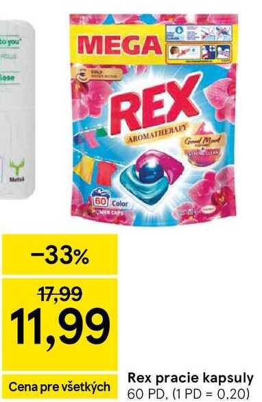 Rex pracie kapsuly, 60 PD