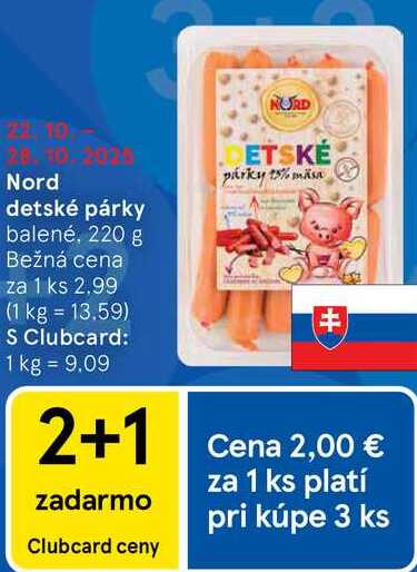 Nord detské párky, 220 g 