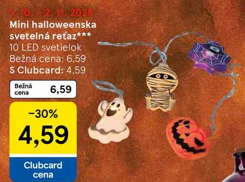 Mini halloweenska svetelná reťaz