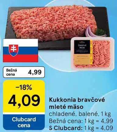 Kukkonia bravčové mleté mäso, 1 kg