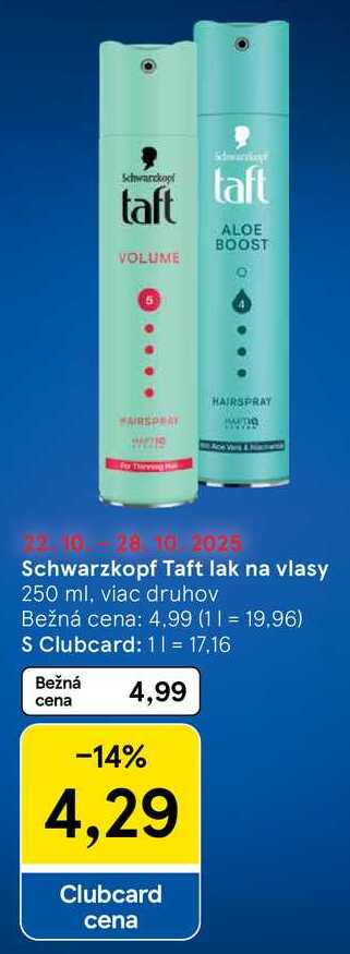 Schwarzkopf Taft lak na vlasy, 250 ml