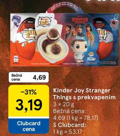 Kinder Joy Stranger Things s prekvapením 3 x 20 g