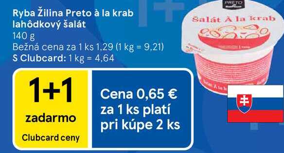 Ryba Žilina Preto à la krab lahôdkový šalát 140 g 
