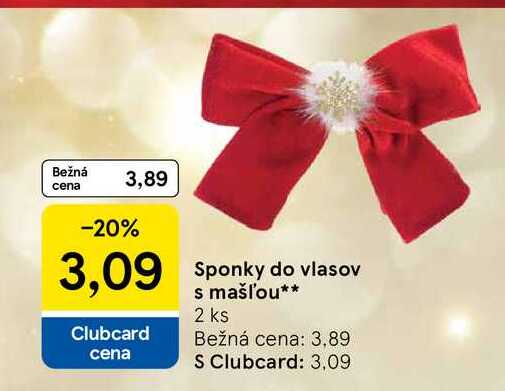 Sponky do vlasov s mašľou 2 ks