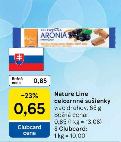 Nature Line celozrnné sušienky 65g