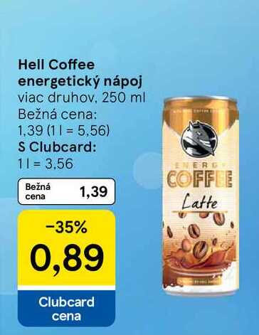 Hell Coffee energetický nápoj viac druhov, 250 ml