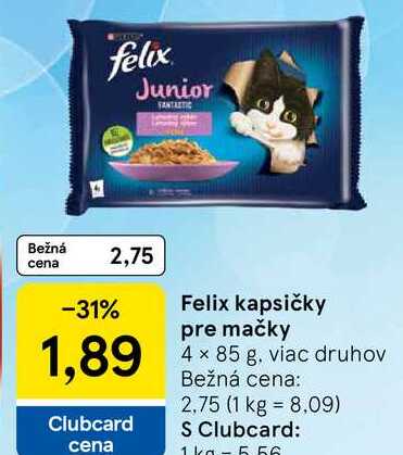 Felix kapsičky pre mačky 4 x 85 g
