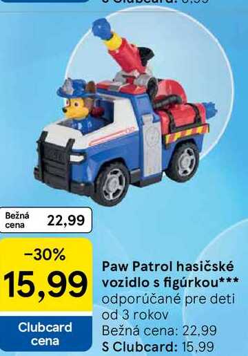 Paw Patrol hasičské vozidlo s figúrkou