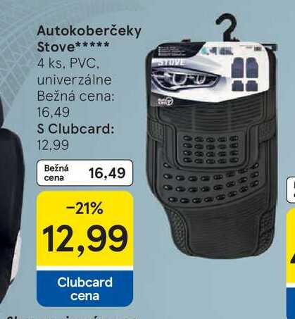 Autokoberčeky Stove 4 ks, PVC