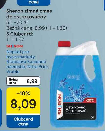 Sheron zimná zmes do ostrekovačov 5l