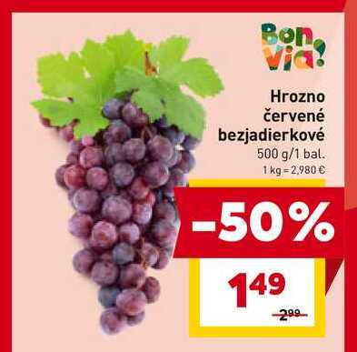 Hrozno červené bezjadierkové 500 g/1 bal.