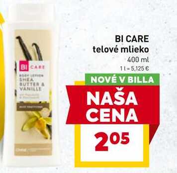 BI CARE telové mlieko 400 ml