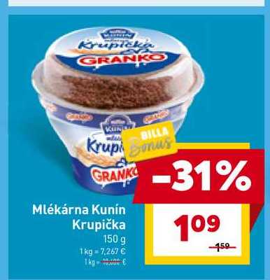 Mlékárna Kunín Krupička 150 g