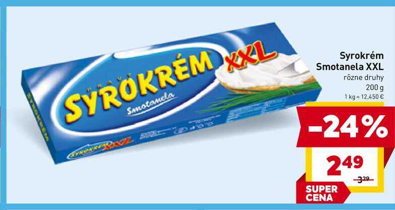 Syrokrém Smotanela XXL rôzne druhy 200 g
