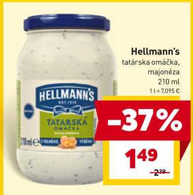 Hellmann's Tatárska omáčka 210 ml
