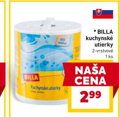 BILLA kuchynské utierky 2-vrstvové 1 ks